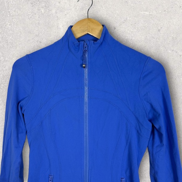 Lululemon Define Jacket Blue Size Running Full Zipper Thumbholes Pockets Yoga - Picture 6 of 13